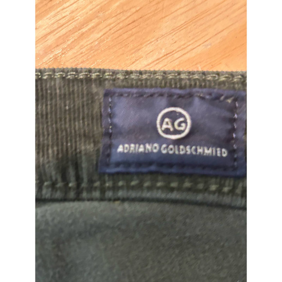 Adriano Goldschmied Corduroy Pants Womens 26R Green Stevie Slim Straight Ankle - Picture 9 of 13